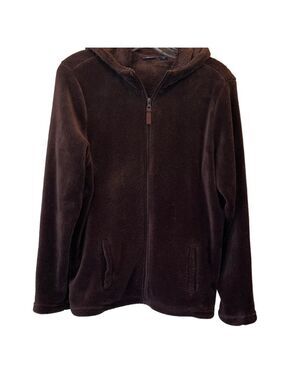 Basic Editions Men's Dark Brown Fleece Jacket